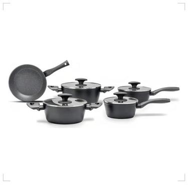 Imagem de Jogo De Panelas 5 Pçs Fundo De Indução Orion Brinox Preto