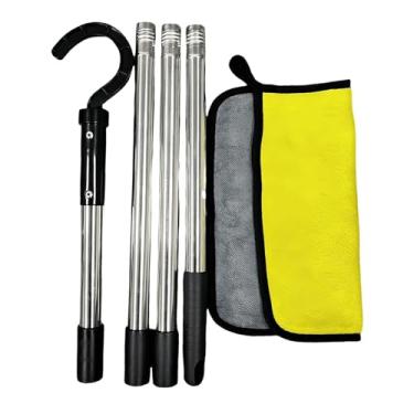 Imagem de IEUDNS Gancho para aspiradores robóticos de piscina, gancho para limpeza de quintal, acessório prático para lago, manutenção resistente, 4 Seções