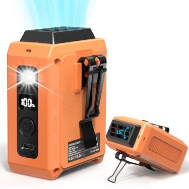 Imagem de COMLIFE Mini ventilador de cintura portátil – Ventilador de corpo vestível com clipe recarregável, resfriamento máximo de 20H, 5 velocidades 16000RPM Turbo mãos livres sob a camisa ventilador de