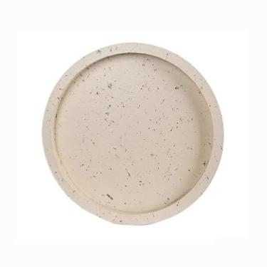 Imagem de Pires para Plantas Bandeja coletora de pires de plantador grande, palete redondo de resina sintética para plantas internas e externas Vaso para Flores(Beige,X-Large)