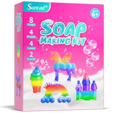 Imagem de Sunrad Kit De Fabricação Sabonete Unicórnio Para Crianças 6 A 12 Anos, Kits Artesanato Presentes Aniversário Meninas, Brinquedos Científicos Artesanais Diy, Atividade Criativa Stem, Faça Você Mesmo
