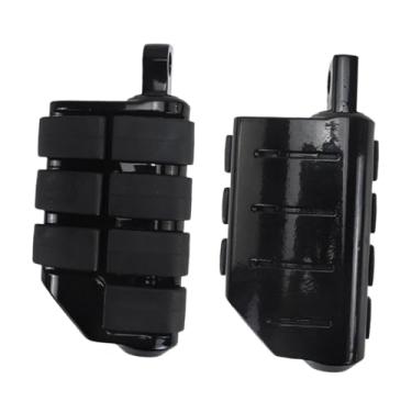 Imagem de Vaveren Apoios para os pés de motocicleta Apoios para os pés de motocicleta para estrada Substitui acessórios resistentes para modificação Protetor de motor, Preto
