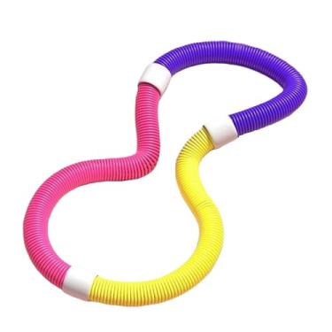 Imagem de Vaveren Aro de ginástica com peso, círculos de fitness para abdômen, esportes ao ar livre, dobráveis, internos, exercícios, treino para homens, mulheres, Amarelo Roxo 1.3kg