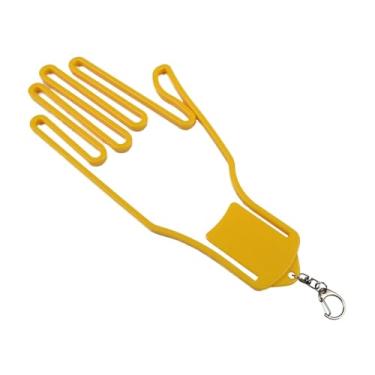 Imagem de predolo Suporte para Maca de Luvas de Golfe, Estrutura Portátil E Resistente, Suporte para Acessórios de Manutenção de Luvas de Golfe, Amarelo