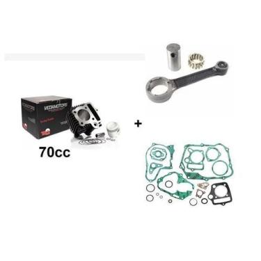 Imagem de Kit Motor 70cc + Biela + Jogo Junta Motor Dafra Zig 50 - Vedamotors