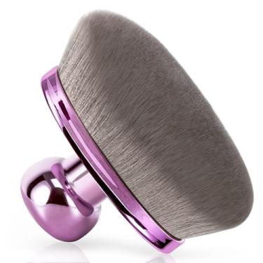 Imagem de Pincel de maquiagem corporal extragrande para autobronzeador, maquiagem de pernas e mistura de bronzeador, pincel Kabuki de cabeça oval de 112 mm oferece aplicação mais uniforme e bonita, pincel de