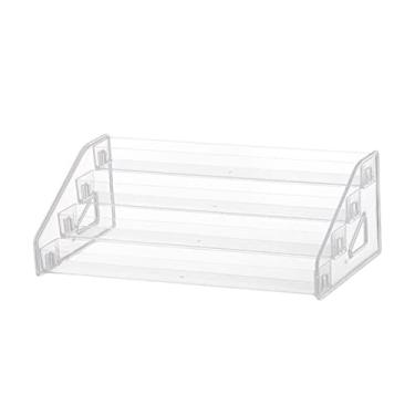 Imagem de Fiocias Expositor de Esmaltes, Suporte para óleos Essenciais, Organizador de Maquiagem, Organizador Transparente Multiuso para Maquiagem, Joias, óleos Essenci, 4 níveis
