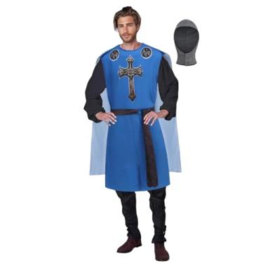 Imagem de AGCOAH Druid Cloak Costume Medieval Costume Men Knight Cape Scout Regiment Cloak Samurai 0utfit (Cape Warrior-M)