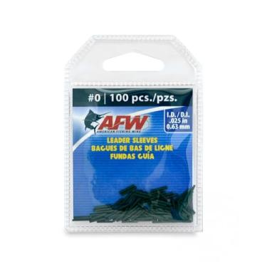 Imagem de American Fishing Wire mangas de crimpagem de barril único, 100 peças, diâmetro interno de 0,06 cm (0,025 polegada), Preto, 100 Pieces, 0.025 -Inch Inside Diameter