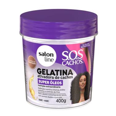 Imagem de Gelatina Salon Line SOS Cachos Ativadora de Cachos Super Óleos 400g