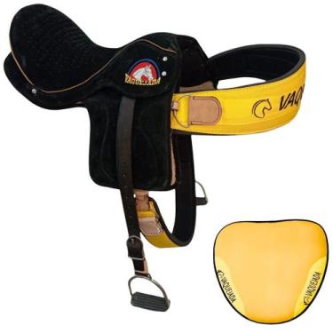 Imagem de Sela Semi Profissional de Couro para Cavalo Cavalgada vaquejada - sela