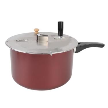 Imagem de Máquina de pipoqueira de pipoca, máquina de pipoca manual de aço inoxidável, deliciosa máquina de pipoca caseira compatível com fogão a gás