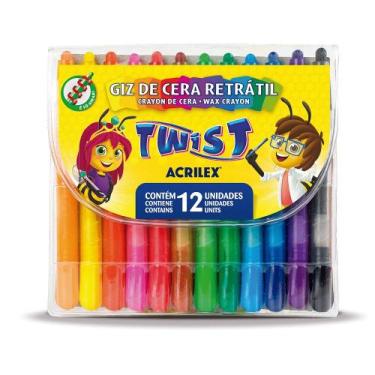 Imagem de Giz de Cera Acrilex Twist 12 cores