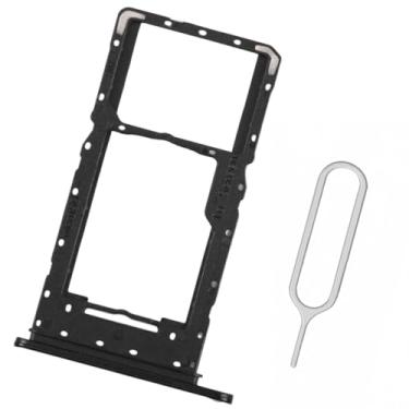 Imagem de HYYHFIX Bandeja de cartão SIM de substituição para Samsung Galaxy A14 5G SM-A146U A146U1 S146VL Bandeja de cartão SIM dupla com pino de ejeção preta