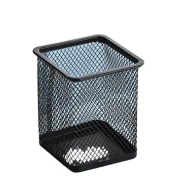 Imagem de Organizador de Mesa Metal Aramado Para Escritório 3 Divisões Porta Lapís Caneta Clips (Quadrado)