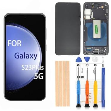 Imagem de Pishzeo Digitalizador LCD super amolado original de 16.8 cm para Samsung Galaxy S23Plus + tela de substituição 5G SM-S916U S916U1 S916B/DS Touch Display, conjunto de digitalizador Full HD (versão dos