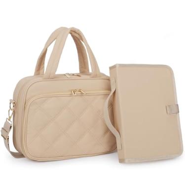 Imagem de Capa bíblica grande para mulheres, estojo de transporte bíblico de 2 compartimentos com alças de ombro, bolsas de bíblia acolchoadas macias e fofas com organizador de capa de livro, bolsa bíblica para