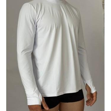 Imagem de Camiseta solar masculina com proteção uv ref.3136 - LEDS INTIMA, Branc