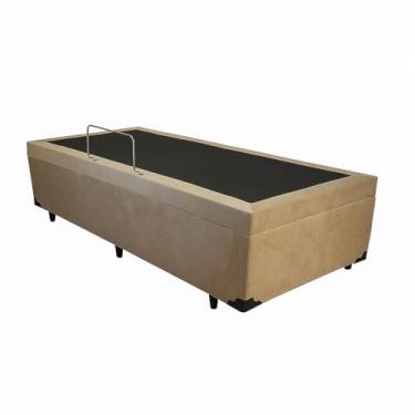 Imagem de Cama Box Com Baú Solteiro ou Casal Em Suede Bege