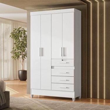 Imagem de Guarda Roupa Infantil Ambiente Sobral 4 Portas Branco - Moval - MOVAL 