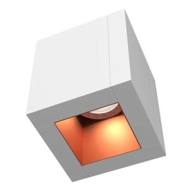 Imagem de Spot Sobrepor Teto Quadrado Branco com Cobre Cubo Led Dicróica de Made