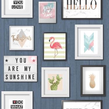 Imagem de Papel De Parede Exposure Ep2202 Molduras Sobre Painel De Pinho - Rolo 10m X 0,53m