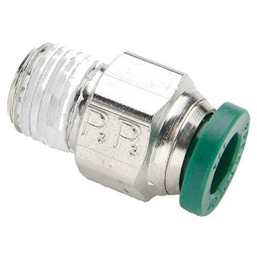 Imagem de Parker Hannifin W68PLP-4-6-pk10 Prestolok PLP Conector macho Push-to-Connect, latão niquelado, tubo Push-to-Connect de 1/10.2 cm x NPTF macho de 3/20.3 cm (pacote com 10)