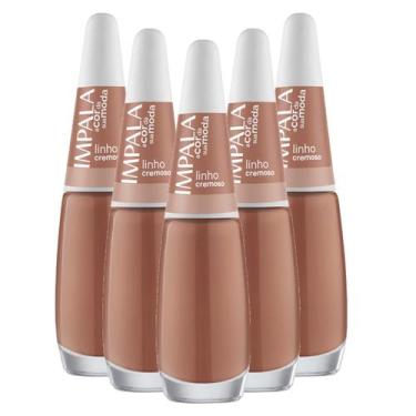 Imagem de Kit 5 Esmaltes Coleção A Cor da Sua Moda Cor Linho Impala