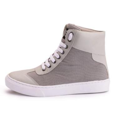 Imagem de Tênis Sneaker em material sintético 60120 Bawmi, Cinza claro, 35