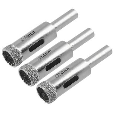 Imagem de Serra Copo Diamantada 14Mm Porcelanato Vidro Mármore 03 Un - Fertak