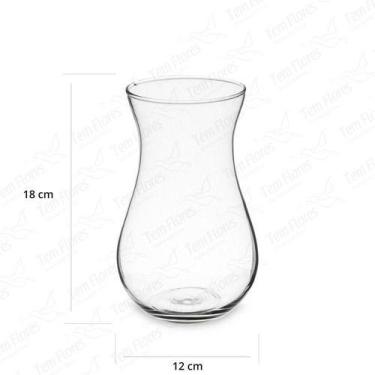 Imagem de Vaso de Vidro para Decoração Portugal Pequeno 18x12 - Pense Flores