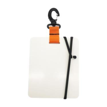 Imagem de KiBcsLic Mergulho autônomo escreva mergulhadores com clipe giratório e lápis, quadro de escrita para mergulho, Laranja