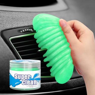 Imagem de TeSabMi Gel de limpeza de carro massa de vidraceiro de limpeza de carro limpador de interior de carro Slime kit de detalhes de carro acessórios de carro presentes para homens mulheres meias de