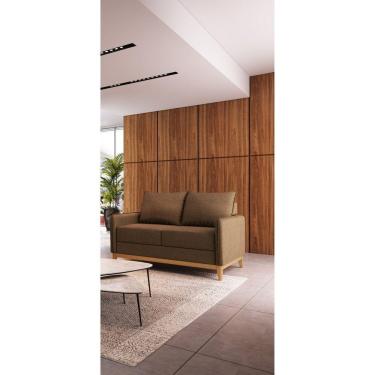 Imagem de Sofá 2 Br 0,6 2 Ass 0,55 Lugano 2 Lugares. Bipartido Marrom