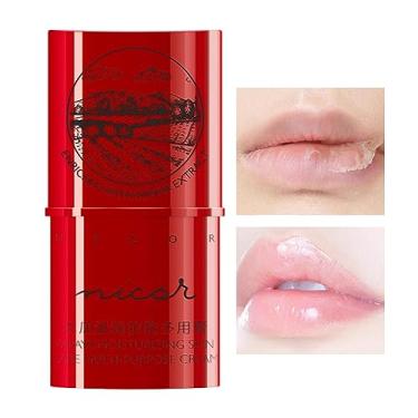 Imagem de Batom Hidratante,Bálsamos labiais e hidratantes suaves | Manteiga para homens e mulheres, esfoliante labial e creme labial para lábios secos e rachados e rachados, labial Pinnkl