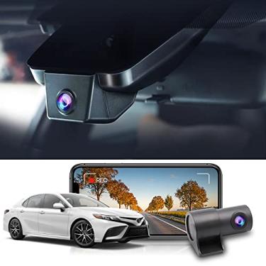 Imagem de Fitcamx Câmera frontal 2K + traseira 1080P para Toyota Camry 2021-2024 LE L XLE TRD XSE SE Hybrid (Gen8/XV70), OEM Estilo, vídeo HD duplo, WiFi&APP, Gravação Loop, G-Sensor, fácil de usar, 64GB Cartão