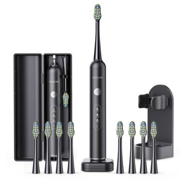 Imagem de Escova de dentes elétrica ECEOLAN Recarregável Sonic com 8 cabeças de 