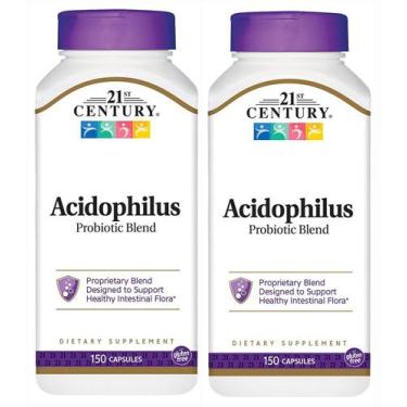 Imagem de Suplemento probiótico Acidophilus do século 21 150 cápsulas x 2 - 21st