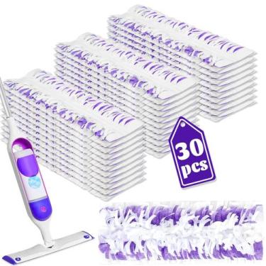Imagem de Esfregões descartáveis, pacote com 30, compatíveis com o Swiffer Power
