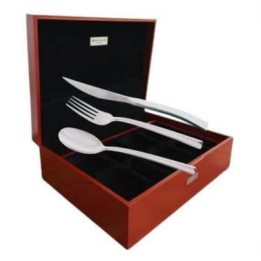 Imagem de Faqueiro Ravel Aço Inox Estojo Madeira 101pç Fracalanza