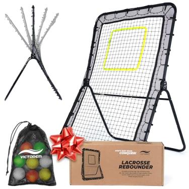 Imagem de Victorem Rebote de lacrosse para quintal - Rebote de vôlei de 1,8 x 1,5 m, rede de retorno com 5 ângulos de rebote e 8 bolas - Rede de rebote para lacrosse, beisebol, tênis e softbol