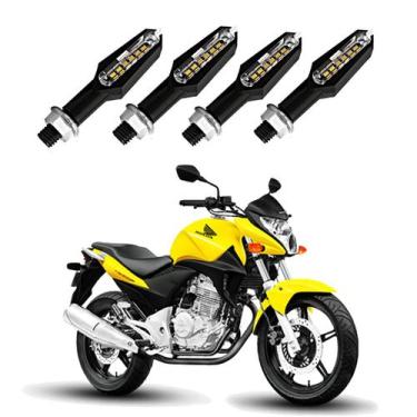 Imagem de KIT 4 Setas Esportivas Pisca de Led Modelo P29 Para Moto Honda CB 300R