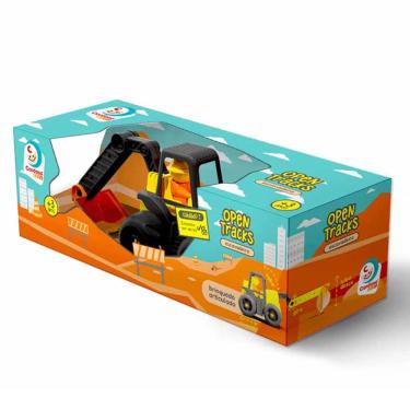 Imagem de Brinquedo Escavadeira Cardoso Open Tracks Trator com Boneco