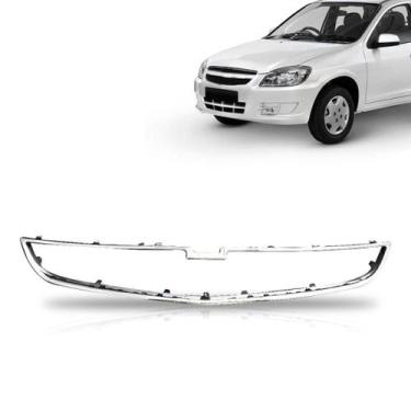 Imagem de Friso Grade Dianteira Inferior Celta Prisma 2011 2012 2013 2014 Cromad