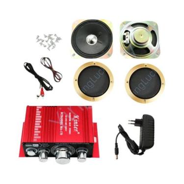 Imagem de Kit Amplificador De Áudio Estéreo De 5W Para Alto-falante De 4 Polegad