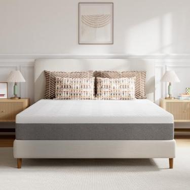 Imagem de Novilla Colchão Queen Size, colchão Queen de espuma viscoelástica de 25 cm em uma caixa com espuma confortável para suporte de contorno, isolamento de movimento e suporte de borda, certificado