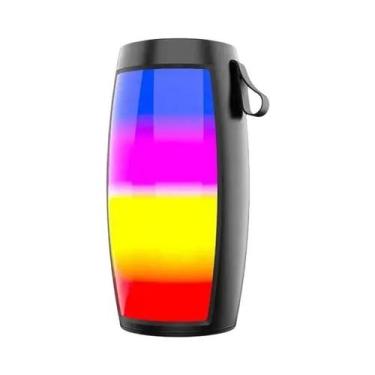 Imagem de Lanfy  Alto-falante Bluetooth portátil BT-1202 com show de luz LED col