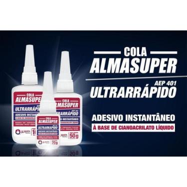 Imagem de Adesivo instantaneo 100grs cola instantanea almasuper