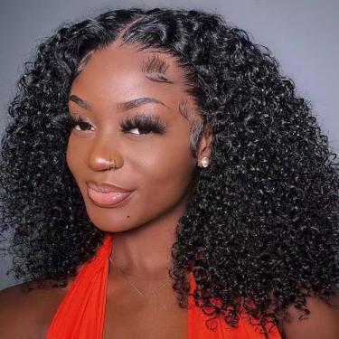 Imagem de Peruca Durya Bob 35cm Cabelo humano 220% de densidade Deep Wave