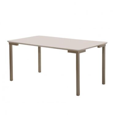 Imagem de Mesa de Jantar 6 Lugares Tampo de MDF e Vidro Isis New Aço Nobre